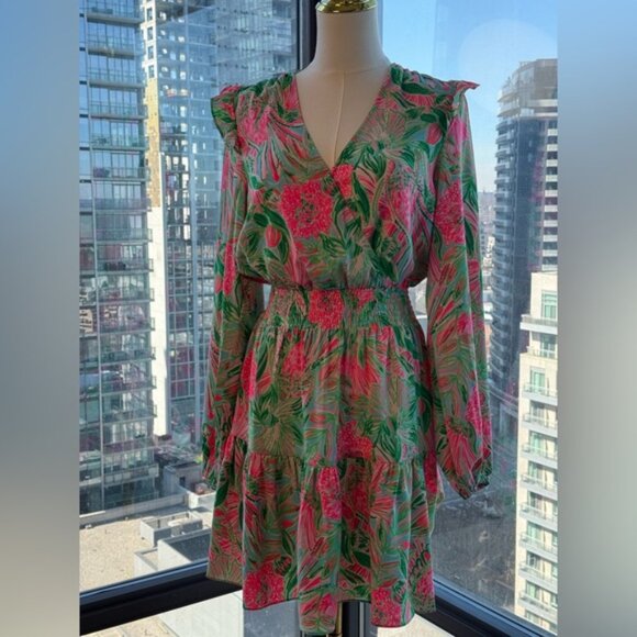 🆕 LILLY PULITZER 🧿 NWT Taviana Stretch Dress, Coming in Hot Blue Horizon, Sz 2 - Picture 3 of 16